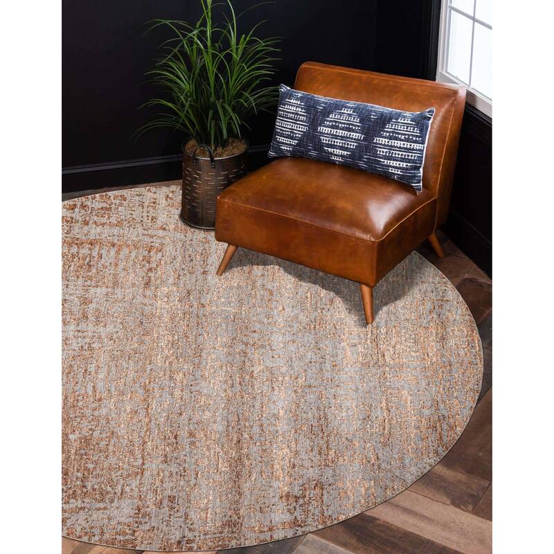 ECARPETGALLERY Hand-knotted Legacy Light Copper Silk, Wool Rug - 8'1 x 8'0