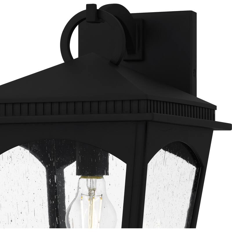 Huck 1-Light Earth Black Outdoor Wall Lantern