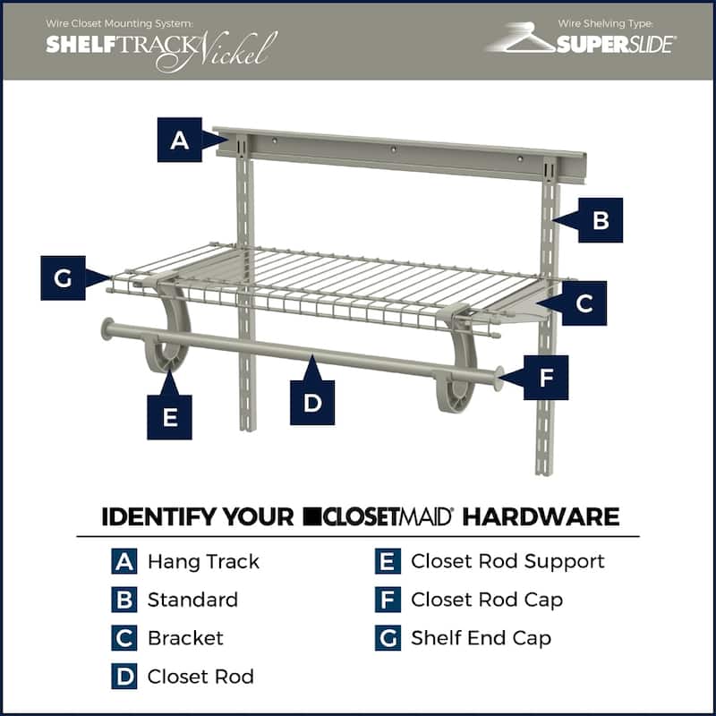 ClosetMaid SuperSlide Closet Rod End Caps (2-Pack)