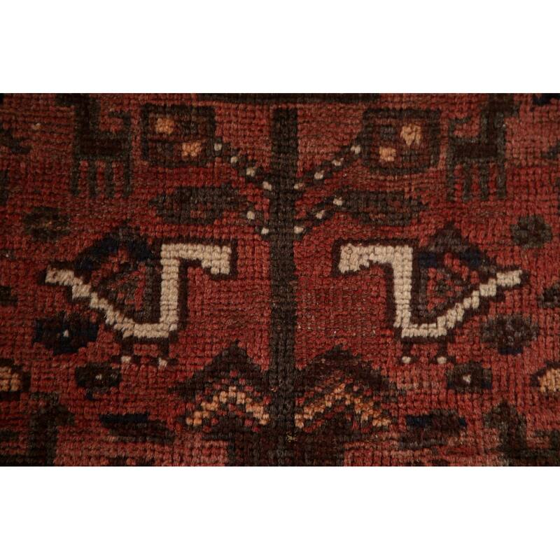 Tribal Qashqai Persian Vintage Rug Hand-knotted Wool Carpet - 2'11"x 4'7"
