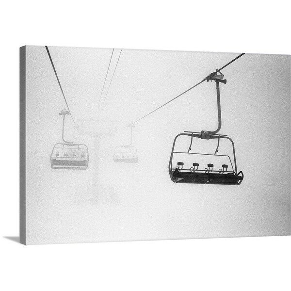 "Chairlift in the fog" Canvas Wall Art