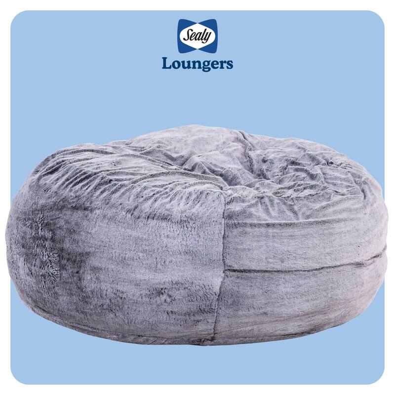 Sealy® Bala Faux Fur Corduroy 5ft Foam Bean Bag Lounger