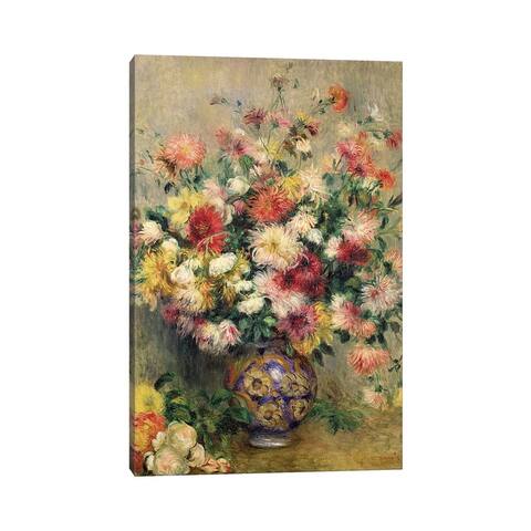 iCanvas "Dahlias " by Pierre-Auguste Renoir Canvas Print