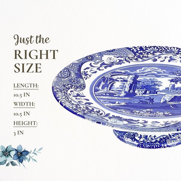 Spode Blue Italian Footed Cake Plate - 10.5 in - Bed Bath & Beyond