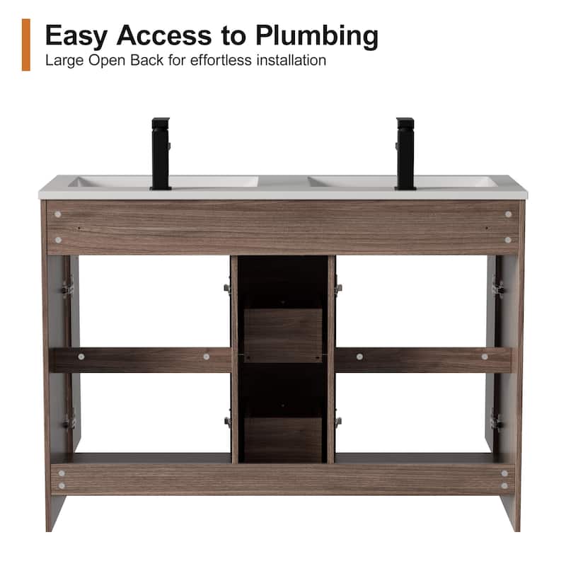 36"/48"/60"/72" Bathroom Vanity Set with Sink & Faucet