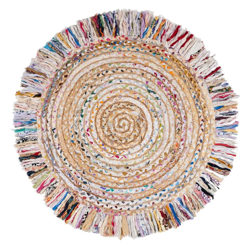 SAFAVIEH Handmade Cape Cod Imbi Coastal Jute Fringe Rug