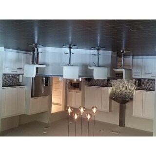 Porch & Den Galena Chrome and Faux Leather Height-adjustable Barstools (Set of 2)