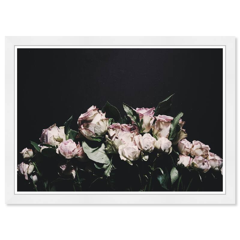 Wynwood Studio Prints Floral and Botanical Give Roses Pink and Light Pink Modern & Contemporary Wall Art Canvas Print