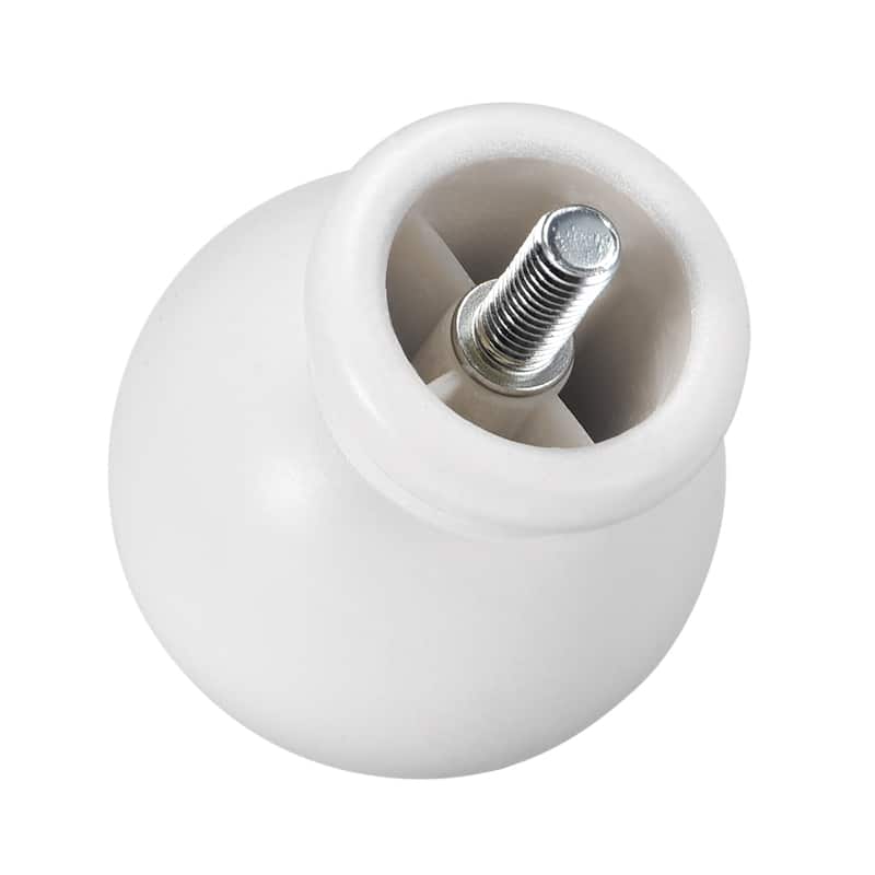 Curtain Rod Finials Plastic End,Total Size 49mm x 34mm White 2pcs