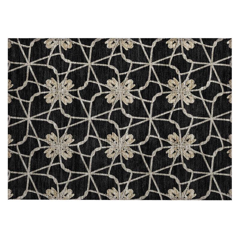 Machine Washable Indoor/ Outdoor Chantille Contempoary Whimsy Rug