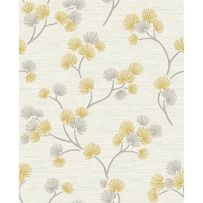 Fine Decor Kira Mustard Trail Wallpaper