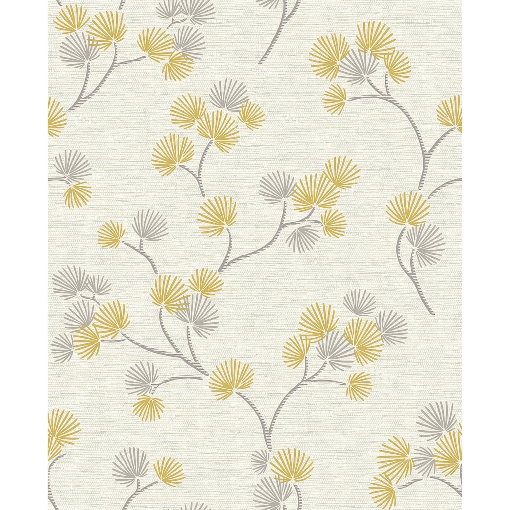 Fine Decor Kira Mustard Trail Wallpaper