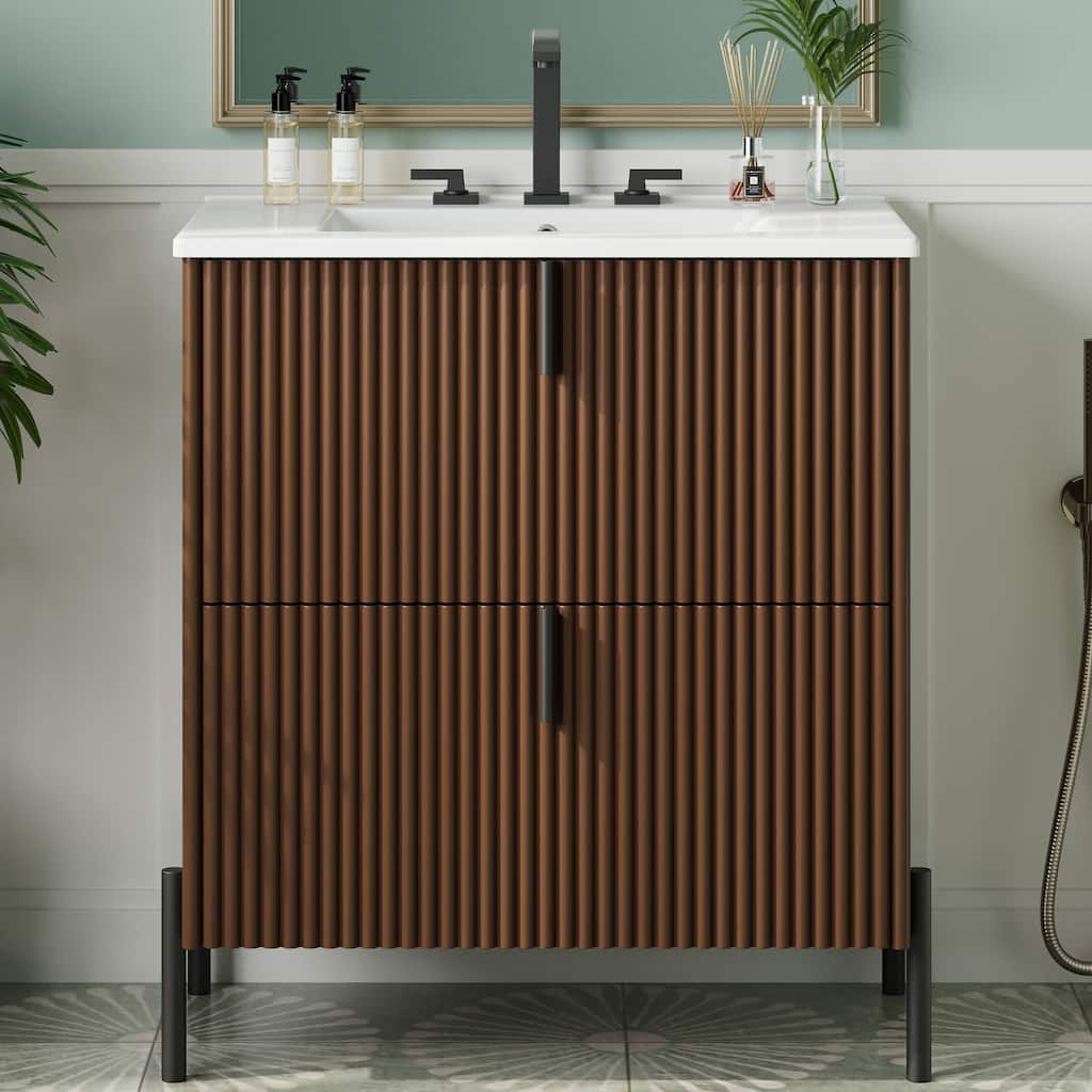 Christopher Knight Home - Araminta 30" Bathroom Vanity with Ceramic Sink