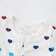 preview thumbnail 2 of 1, 100% Organic Cotton Zip Footed Pajamas - Rainbow Hearts
