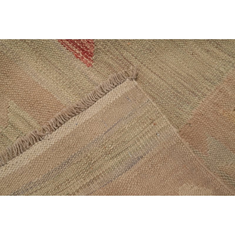 Hand Woven Oriental 100% Wool Carpet Southwestern Tribal Multi-Colored Kilim Area Rug - 7' 10'' X 4' 6''