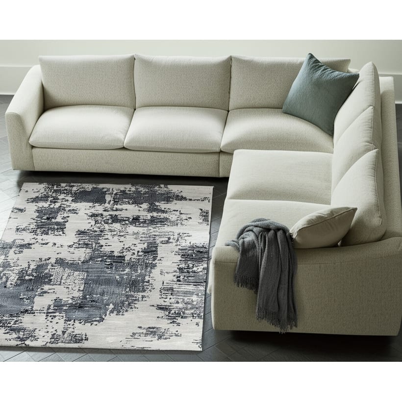 HomeRoots Abstract Bohemian Rectangle Area Rug