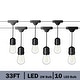 preview thumbnail 6 of 5, Outdoor LED String Lights Commercial Grade Weatherproof Patio Lights - Black