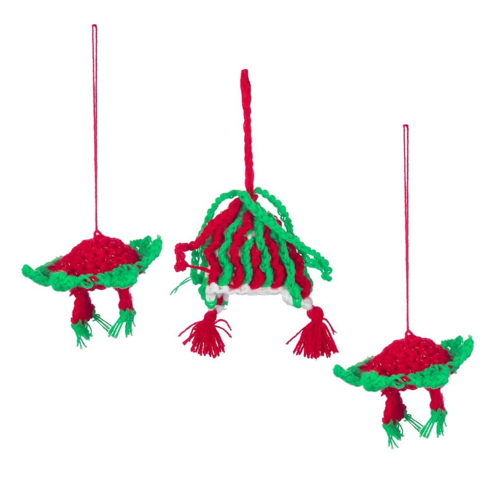 Novica Handmade Kiwi Andes Crocheted Ornaments (Set Of 3)