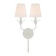 preview thumbnail 1 of 9, Crystorama Lighting Group 562 Broche 2 Light 21" Tall Wall Sconce with Matte White