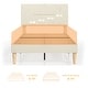 preview thumbnail 17 of 19, VECELO Platform Twin Bed Frame Set with Charging Stations and Under Bed LED Lights Kids Bed Set of 2 Strong Wooden Slats Support