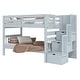 preview thumbnail 23 of 35, Taylor & Olive Trillium Twin over Twin Stairway Bunk Bed, 3 Steps