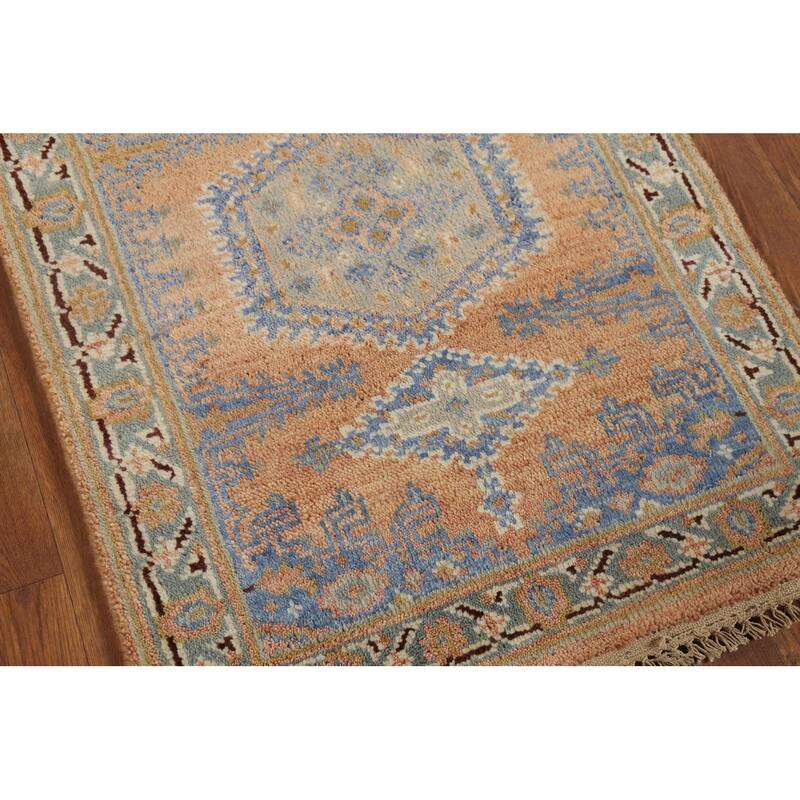 Geometric Viss Oriental Runner Rug Hand-Knotted Wool Carpet - 2'5"x 8'2"