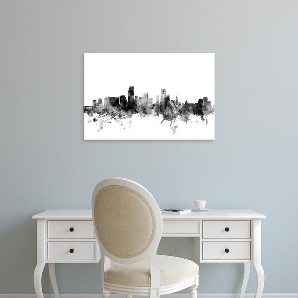 Easy Art Prints Michael Tompsett's 'Miami Florida Skyline' Premium Canvas Art