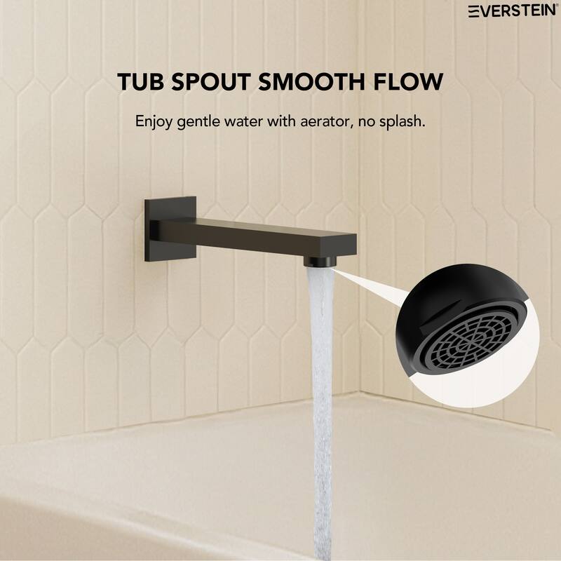 Wall Mounted Shower System Bathtub Facuet Set, High-Pressure 10" Rain Shower Head with Handheld