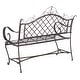 preview thumbnail 28 of 29, SAFAVIEH Outdoor Living Abner Wrought Iron 46-inch Garden Bench. - 45.8" W x 20" L x 40" H