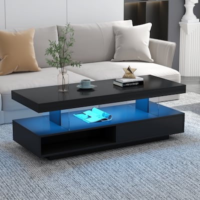 LED Coffee Table with Storage
