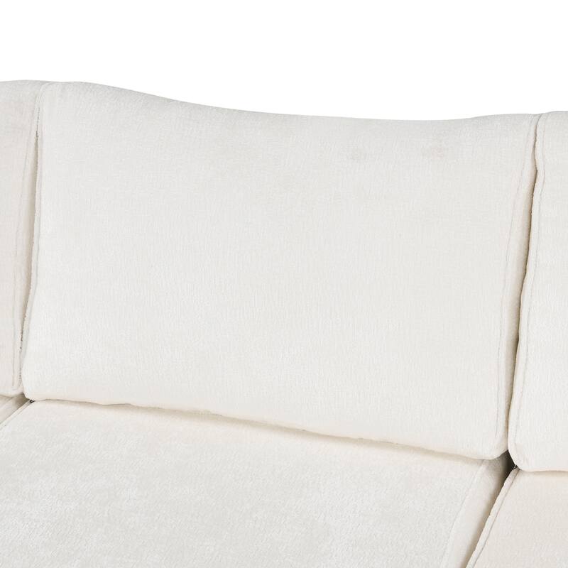 Sectional Sofa Pull-out Bed with Storage Ottoman and Charging Devices
