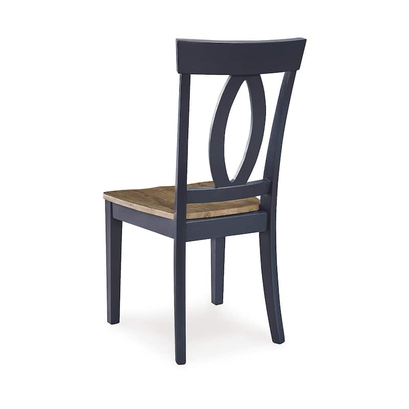 Signature Design by Ashley Landocken Brown/Blue Dining Chair - 18.25" W x 20" D x 37.63" H