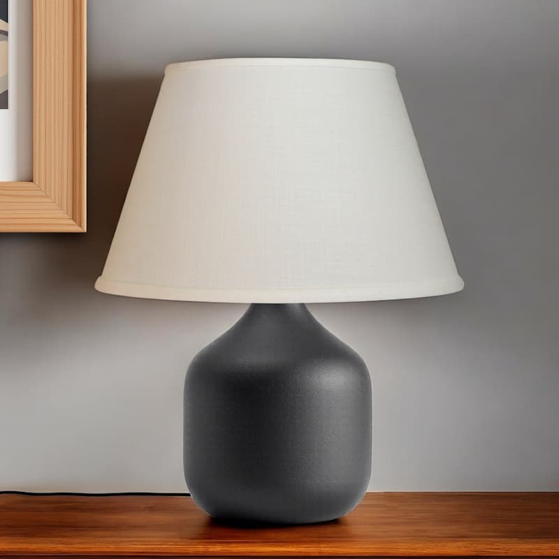 HomeRoots White Linen Empire Lamp Shade - 14" L x 14" W x 9.5" H