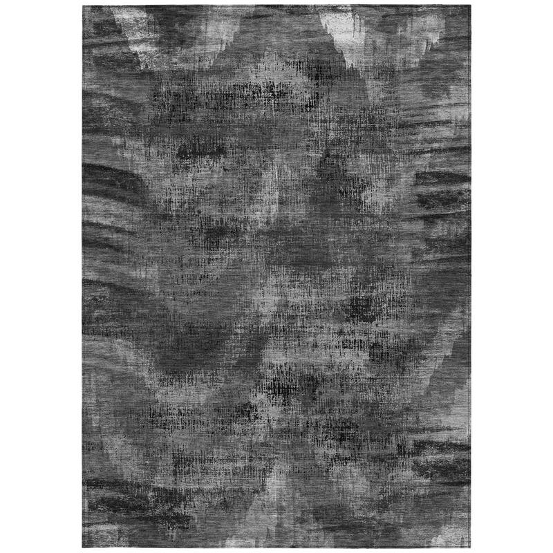 HomeRoots Abstract Transitional Rectangle Outdoor Rug