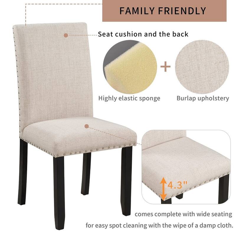 5 PCS Faux Marble Dining Set for 4 - Padded Chairs, Perfect for Modern Homes