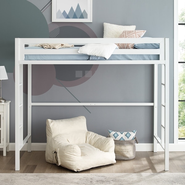 White metal twin clearance bunk bed