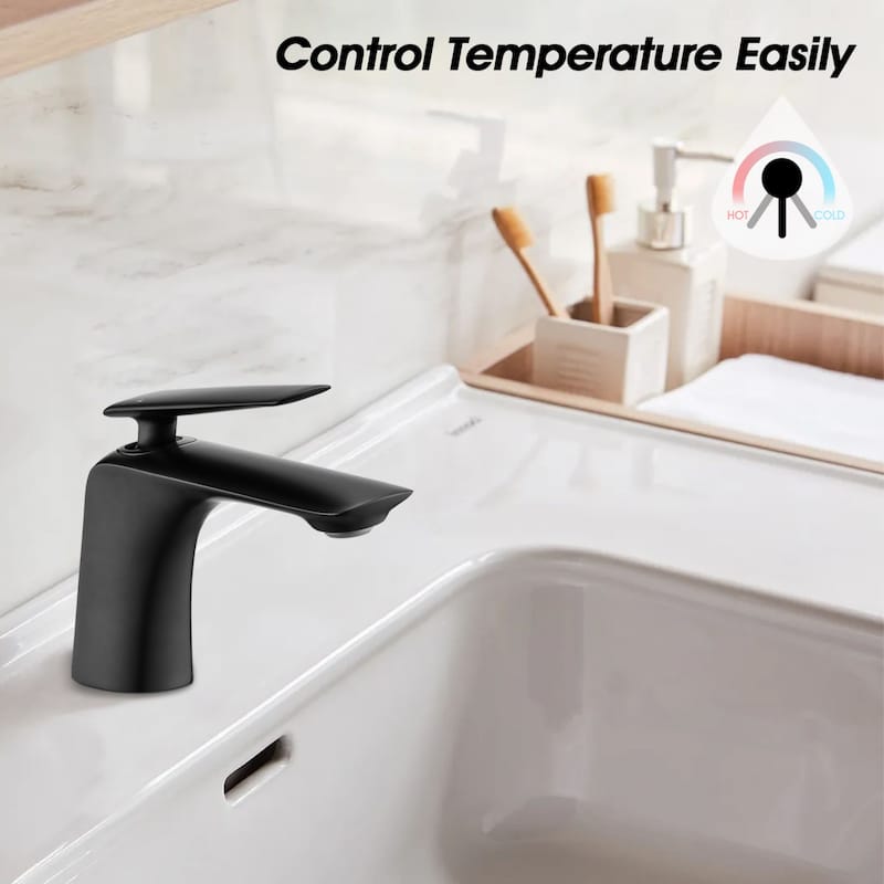 Stylish Minimalist Design Faucet with Hose - Matte Black