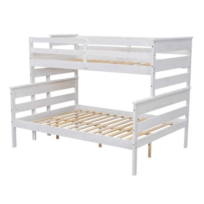 Solid Wood Bunk Bed with Ladder and Fence for Kids, Boys and Girl, Bedroom