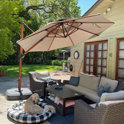 PURPLE LEAF Sunbrella Umbrella 11ft Deluxe Round Patio Umbrella