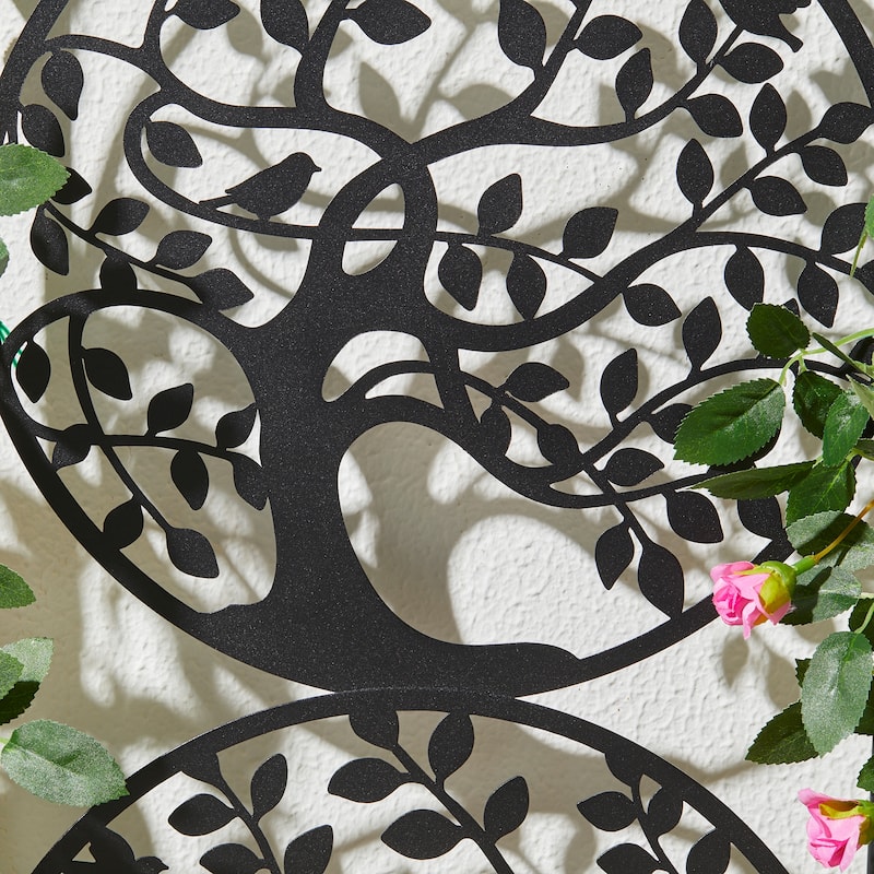 Glitzhome 48"H Metal Tree of Life Garden Trellis Garden Stake