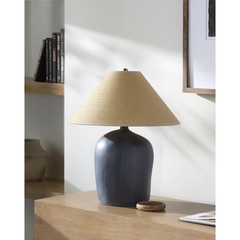 Livabliss Otahu Traditional Accent Table Lamp - 20"H x 17"W x 17"D - Black