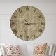 preview thumbnail 7 of 7, Designart 'Antique Old Paper Style' Oversized Farmhouse Wall CLock 36 in. wide x 36 in. high