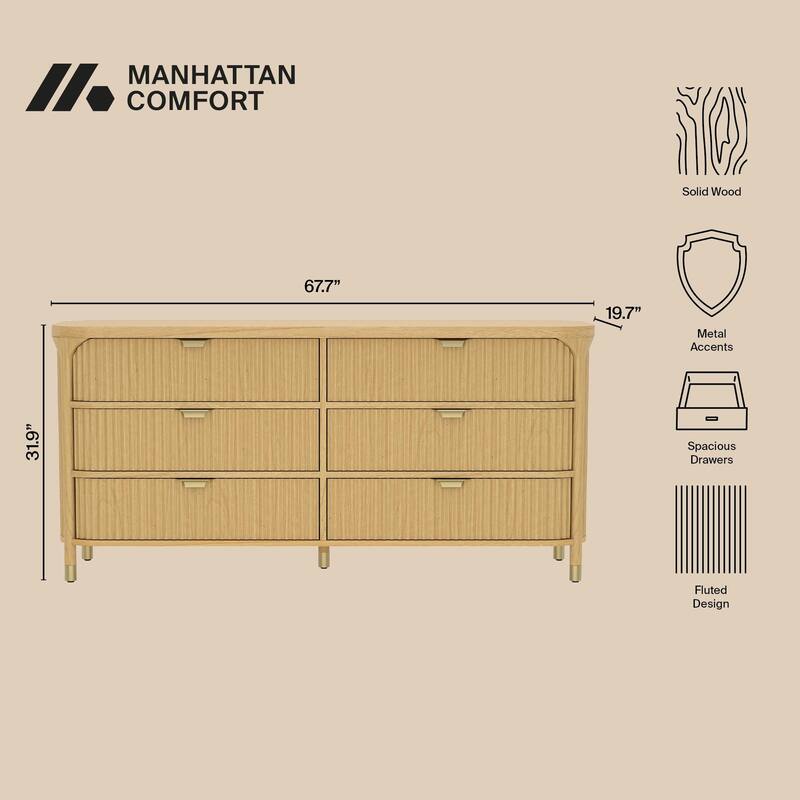 Manhattan Comfort Park 68 Inch Dresser