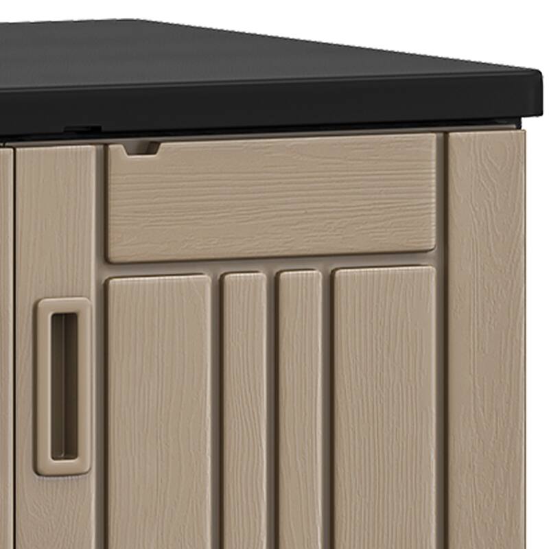 Outdoor Storage Shed with 4 Shelves - N/A