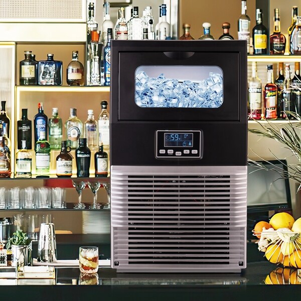 AOOLIVE Freestanding Commercial Ice Maker Machine 66LBS/24H