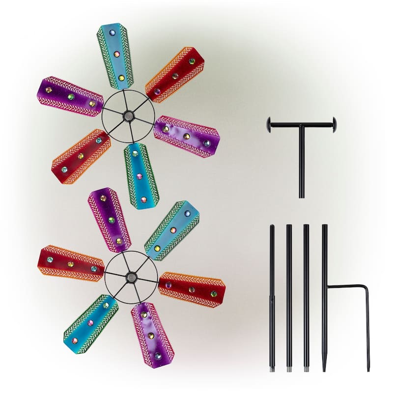 Alpine Corporation Outdoor Wind Spinner Stake Yard Decoration