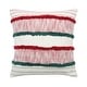 preview thumbnail 3 of 8, 20" x 20" Benn Striped Tufted Texture Cotton Decorative Throw Pillow With Insert Multicolored