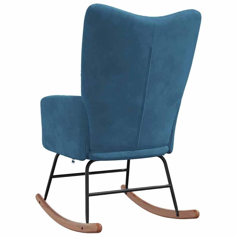 vidaXL Rocking Chair Accent Side Chair Padded Seat for Living Room Velvet