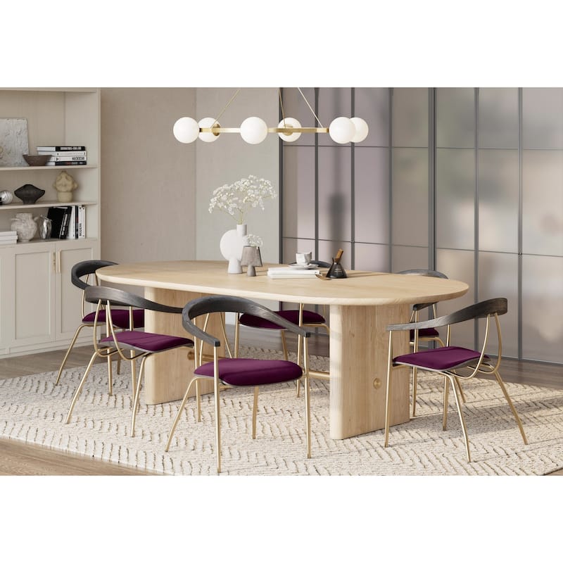 Silver Orchid Engl Velvet Upholstered Dining Chair (Set of 2) - N/A