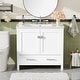 preview thumbnail 173 of 191, GDFStudio - Aurora Wood Bathroom Vanity Set with Ceramic Sink and Divided Drawers